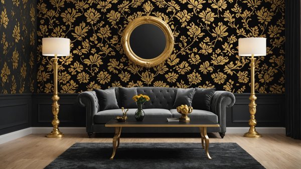 Papier peint noir et or : élégance et luxe pour votre intérieur